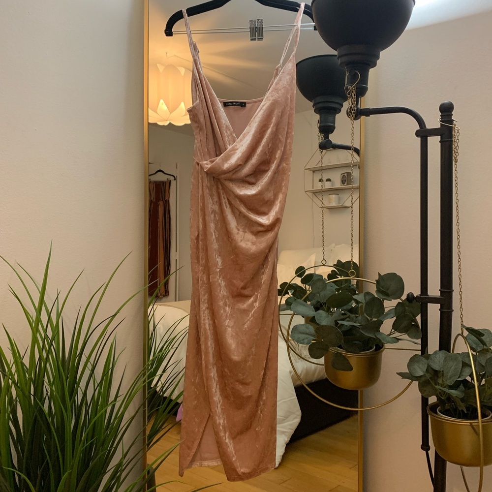 Pink Velvet Dress